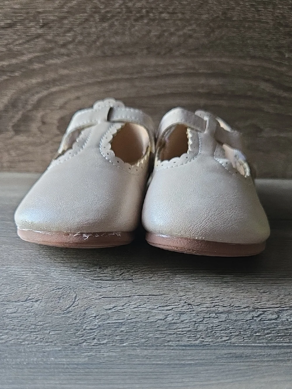 Girls' T-Strap Dress Shoes in Pale Pink